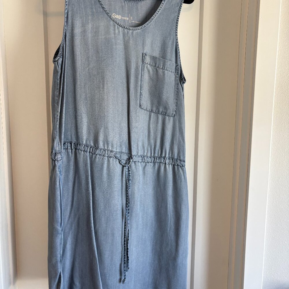 Gap Tencel Tie Waist Dress